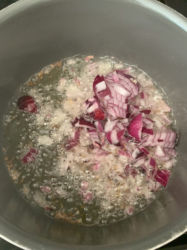 drop in chopped onions