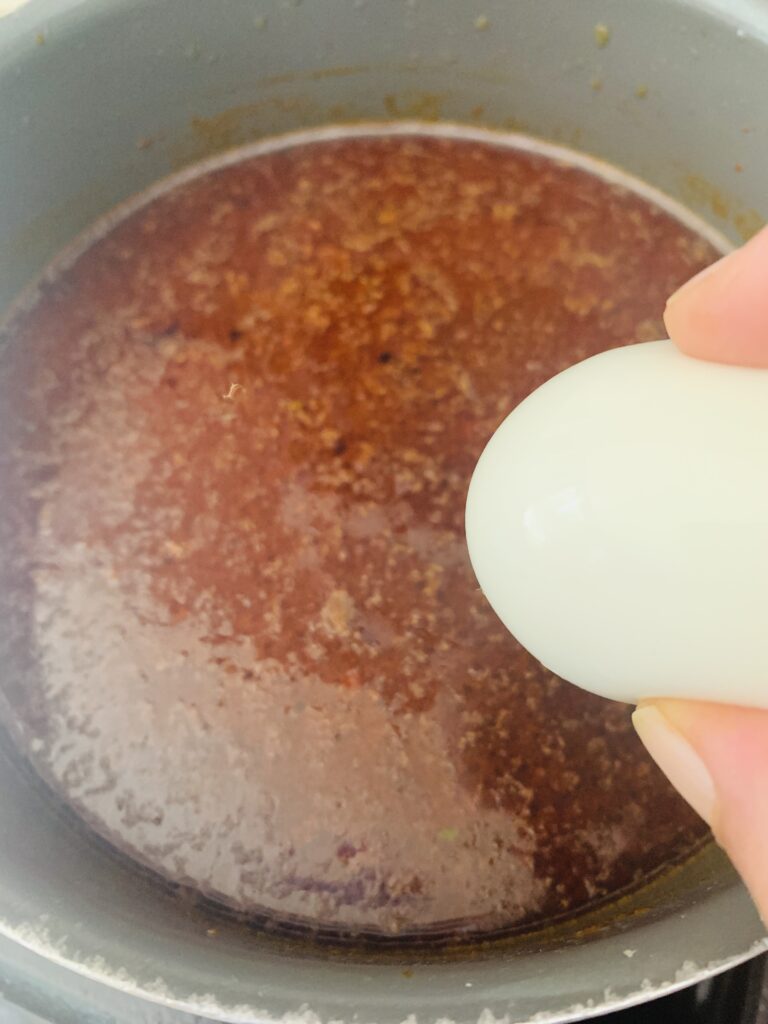 drop in the boiled eggs