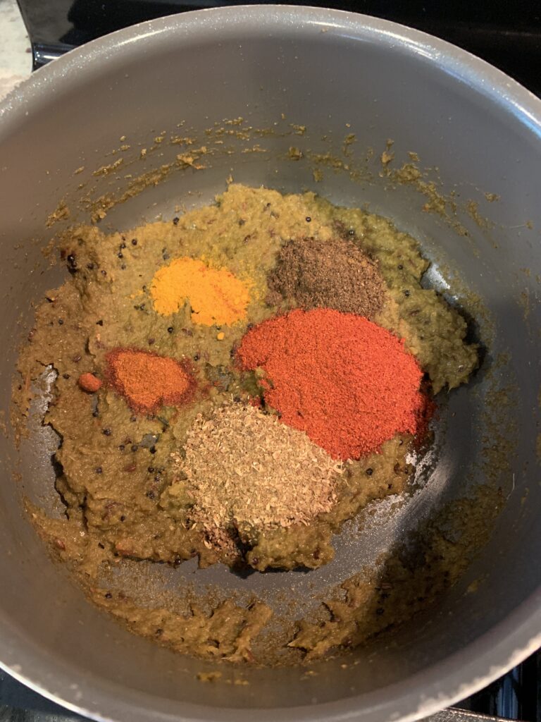 add dry spices